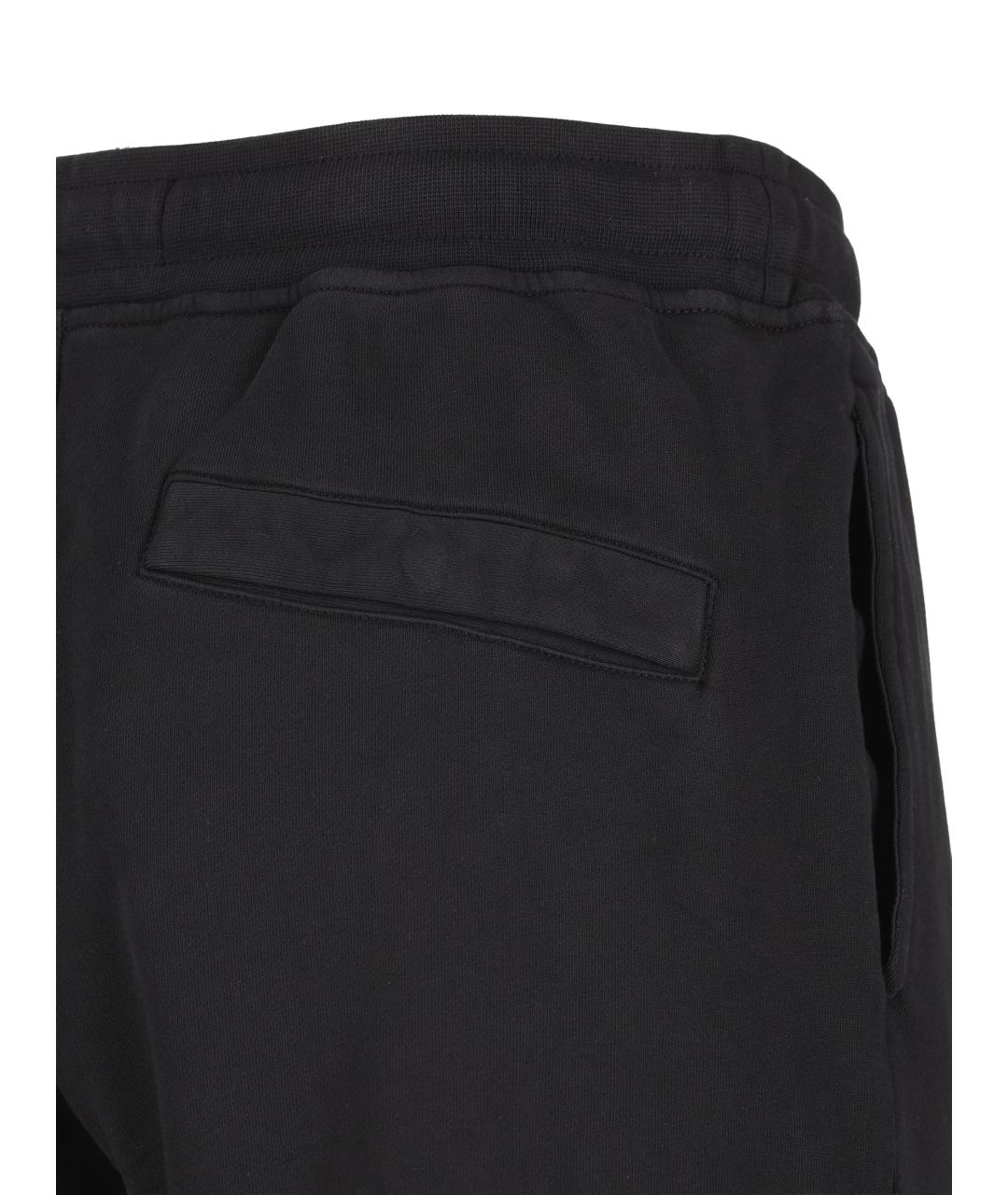 STONE ISLAND Черные хлопковые повседневные брюки, фото 4