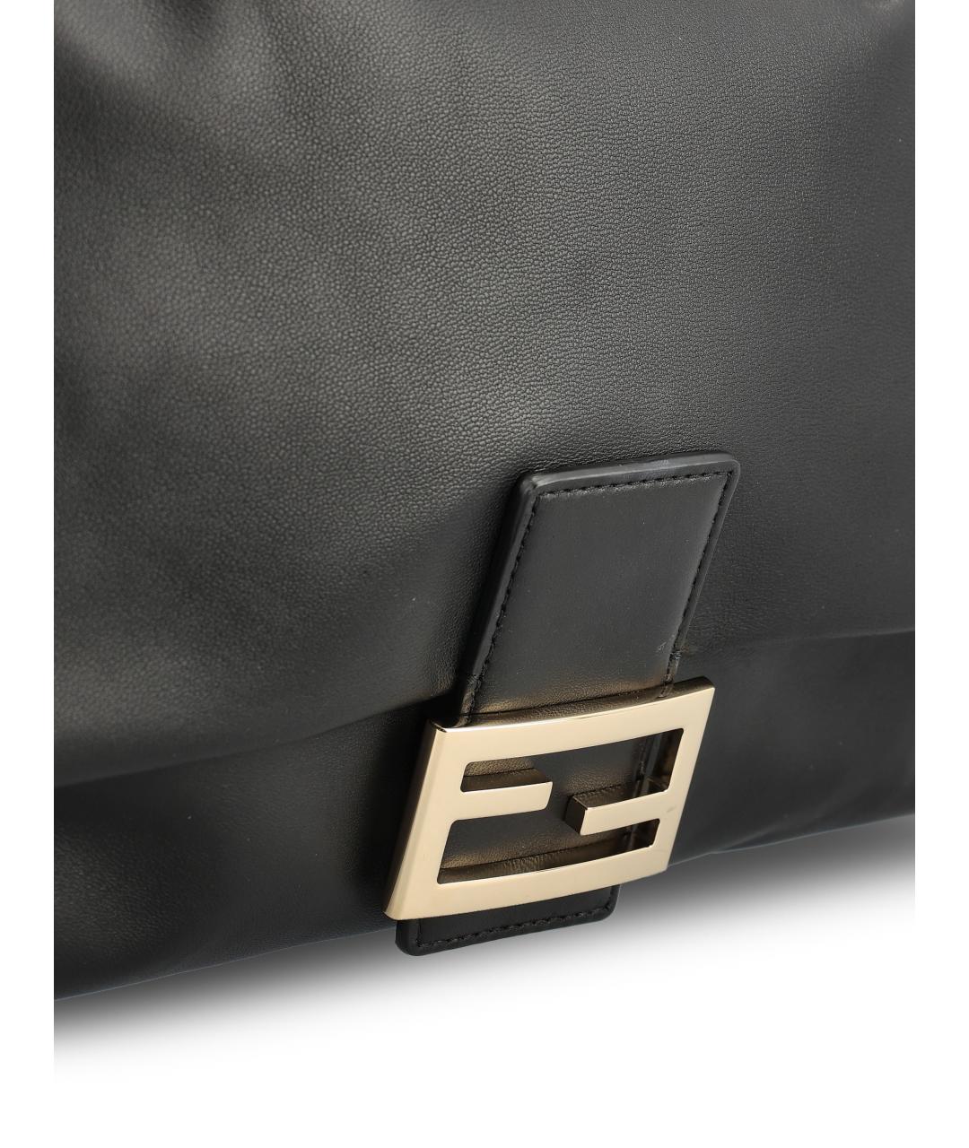 FENDI Черная кожаная сумка через плечо, фото 4
