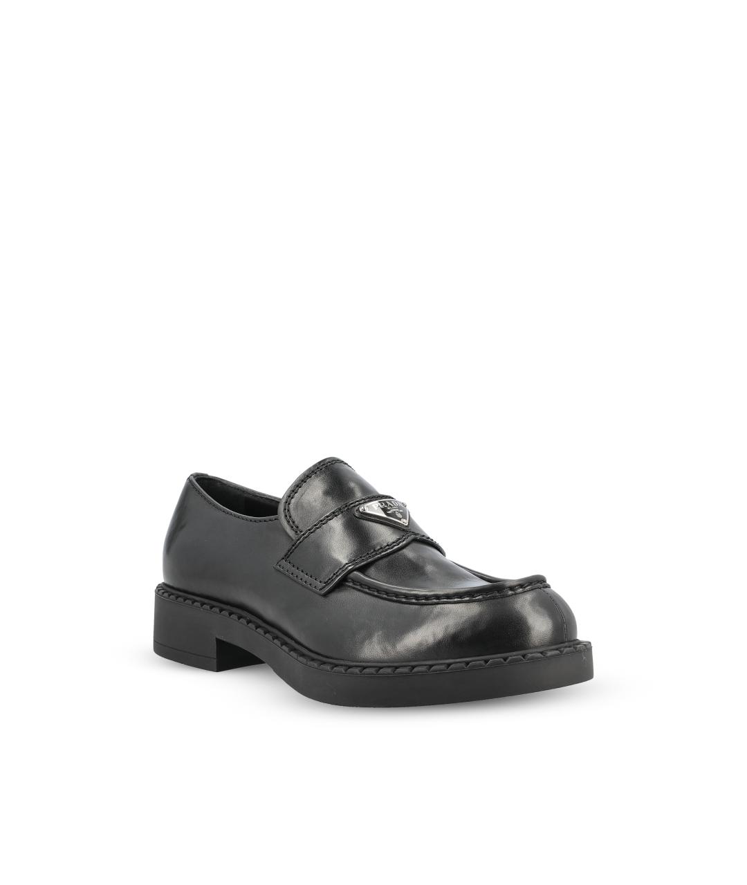 PRADA Черные кожаные лоферы, фото 2