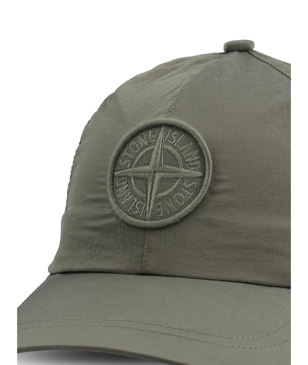 STONE ISLAND Зеленая синтетическая кепка/бейсболка, фото 4