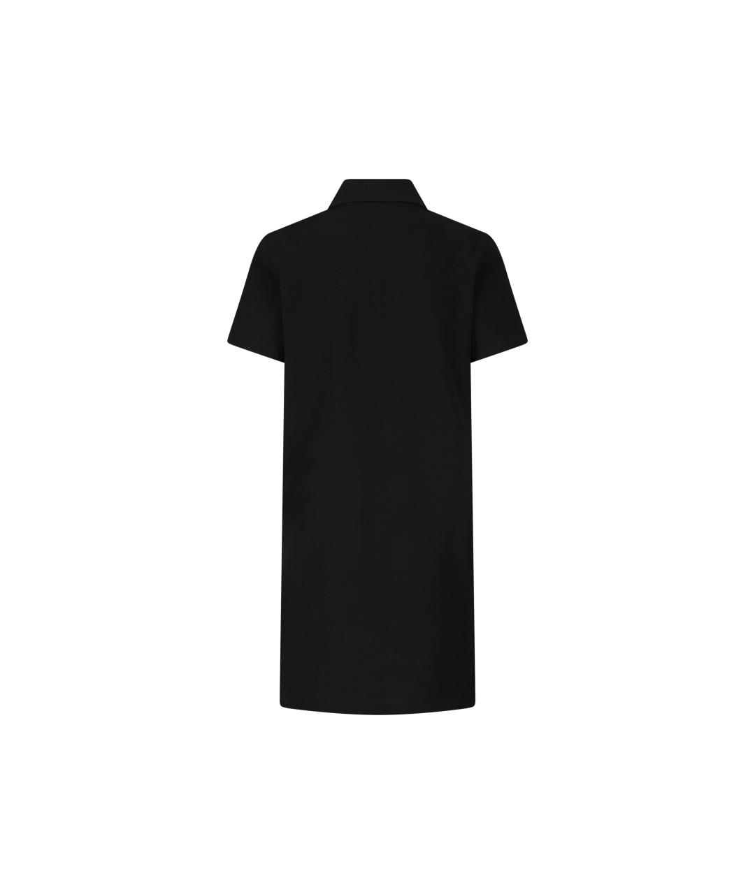 SAINT LAURENT Черное хлопковое повседневное платье, фото 2
