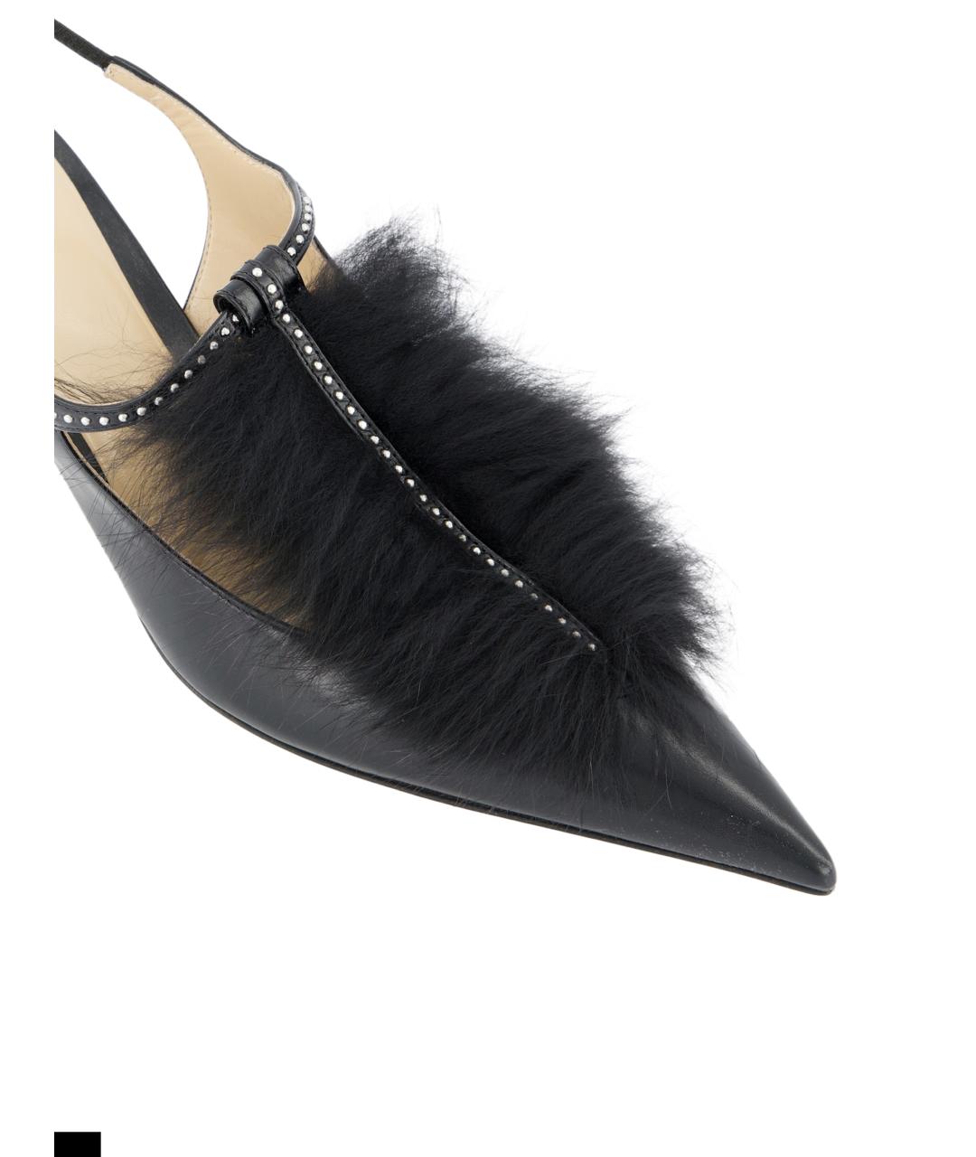 FENDI Черные кожаные туфли, фото 4
