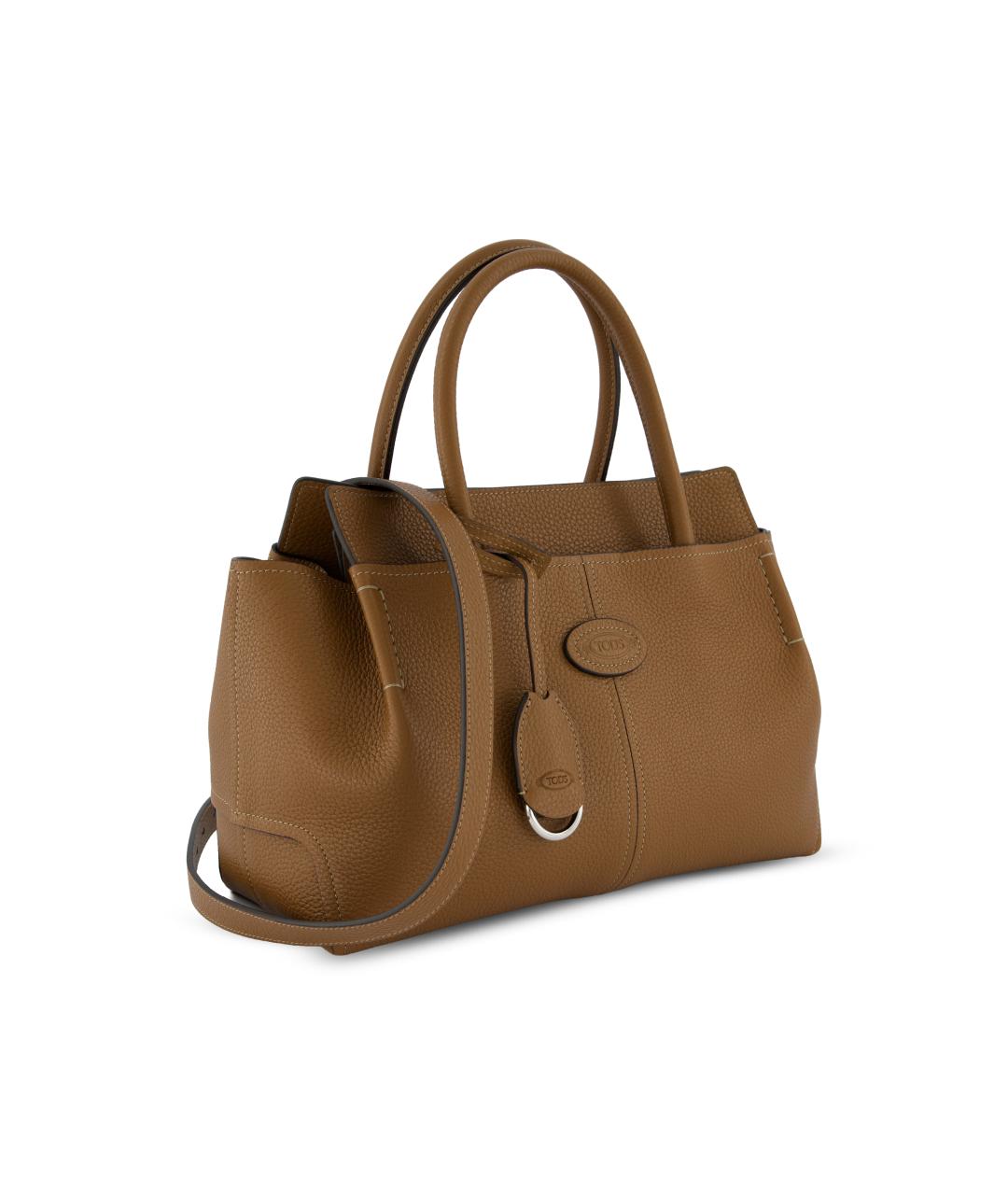 TOD'S Коричневая кожаная сумка тоут, фото 3