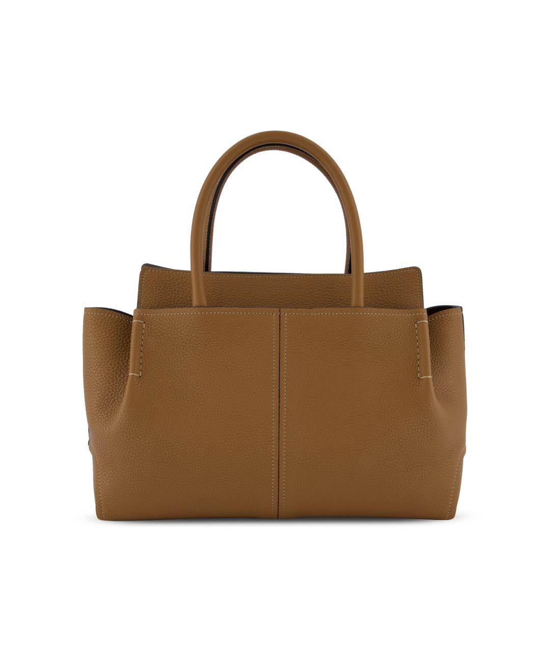 TOD'S Коричневая кожаная сумка тоут, фото 2