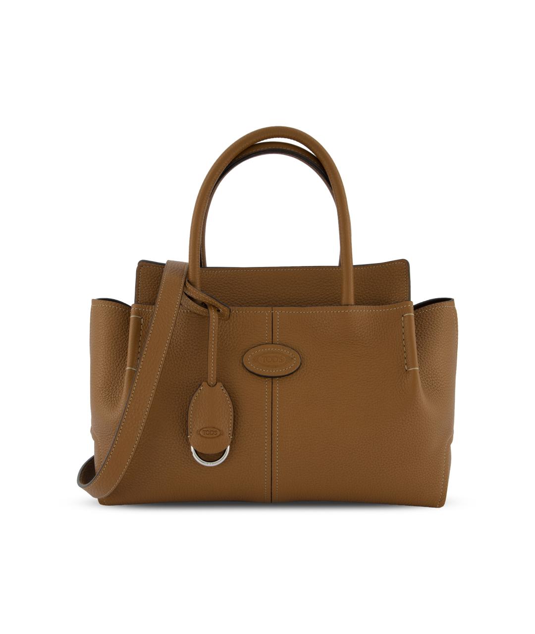 TOD'S Коричневая кожаная сумка тоут, фото 5