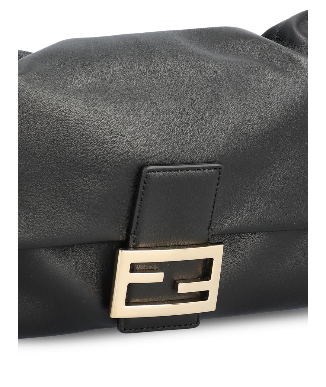 FENDI Черная кожаная сумка через плечо, фото 4