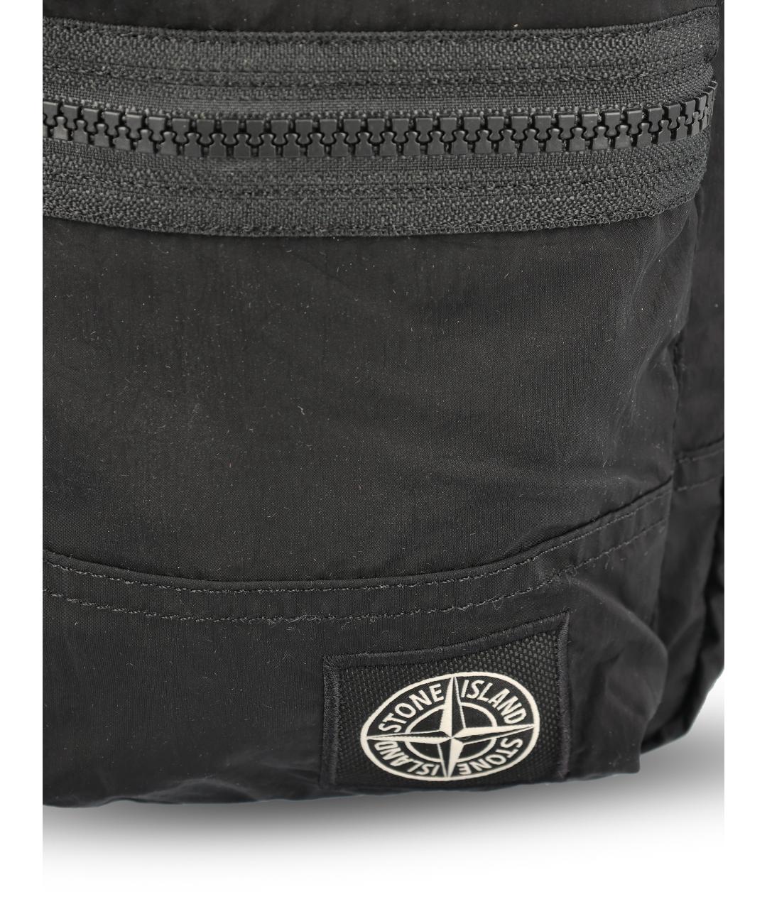STONE ISLAND Черная нейлоновая сумка на плечо, фото 4