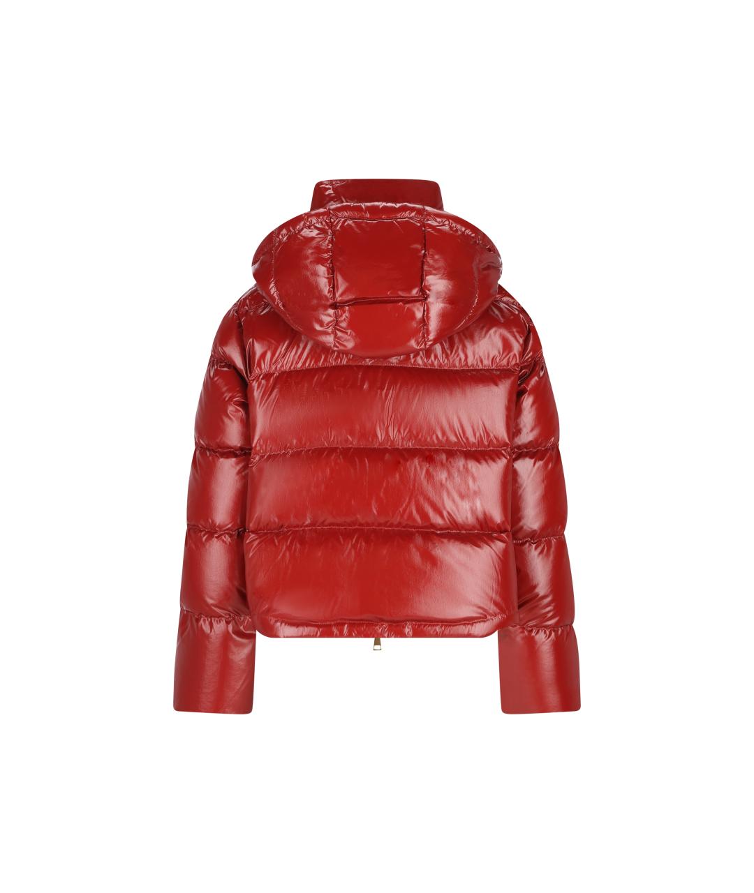 MONCLER Красный нейлоновый пуховик, фото 2
