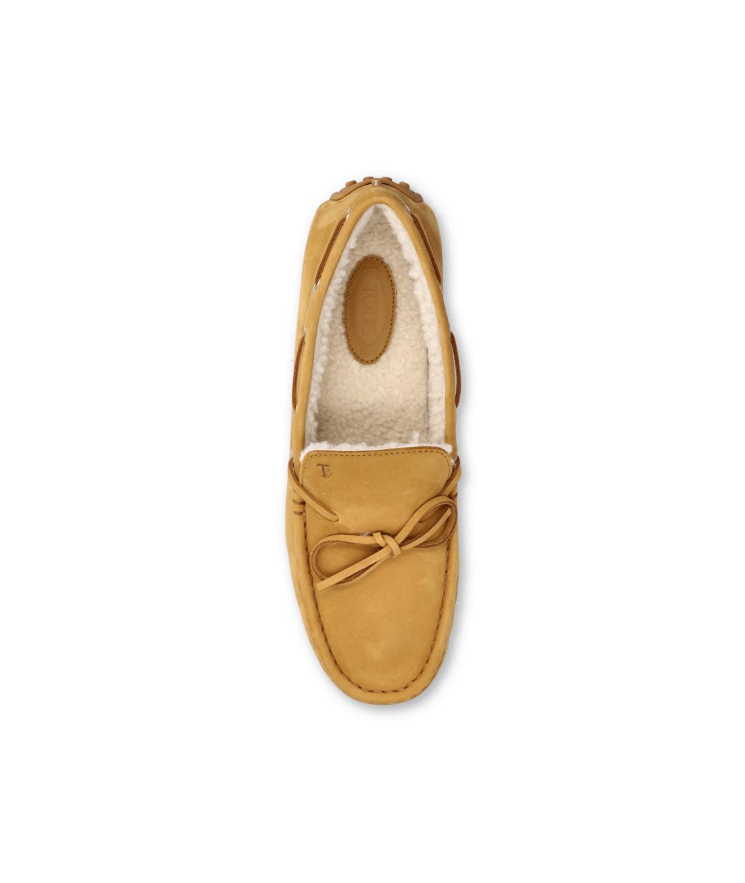 TOD'S Бежевые замшевые лоферы, фото 4