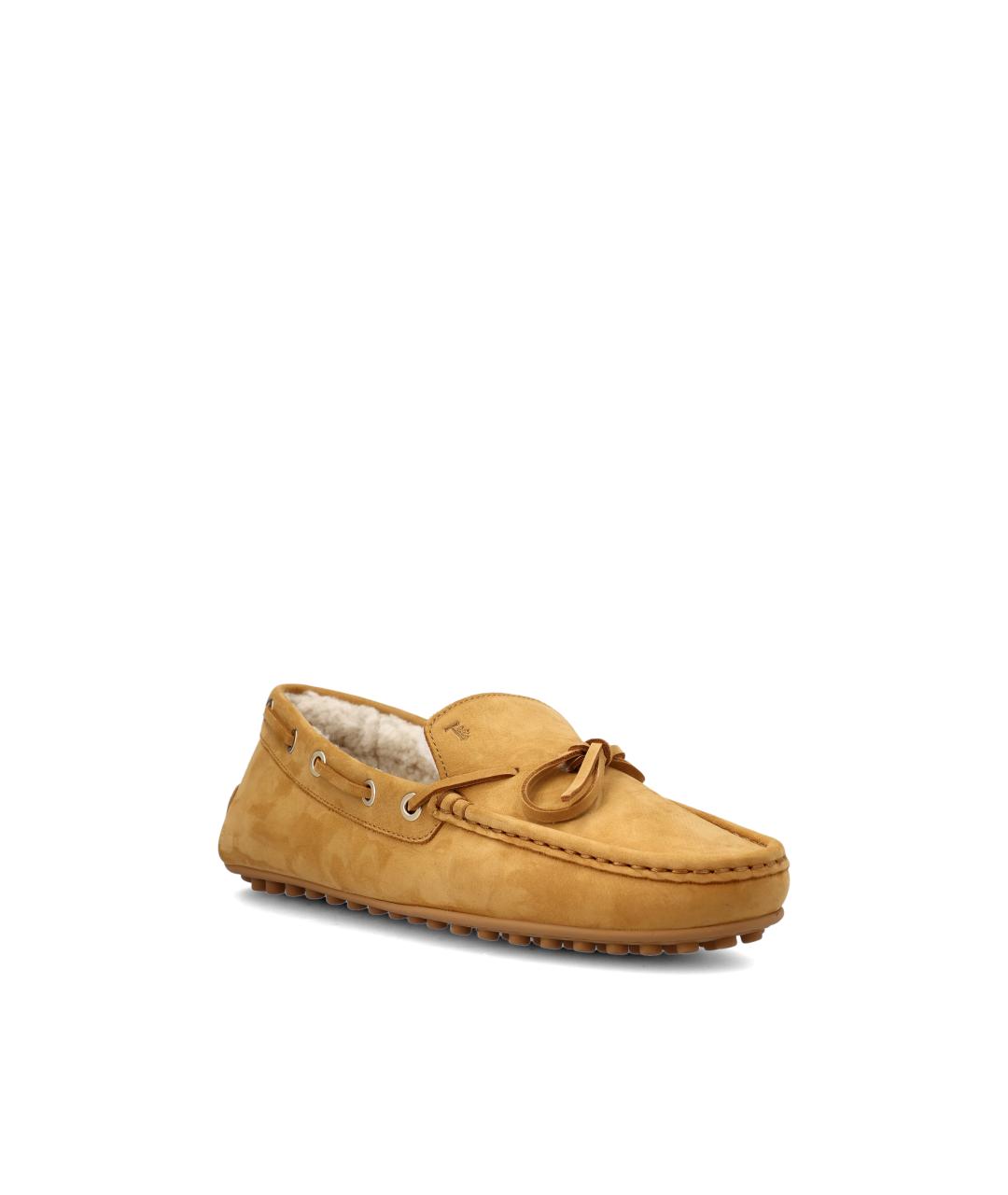 TOD'S Бежевые замшевые лоферы, фото 2