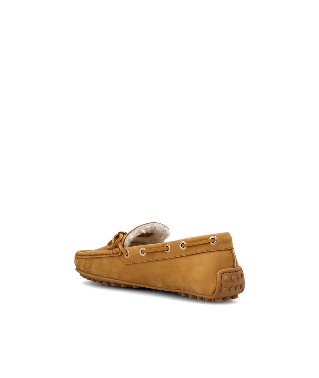 TOD'S Бежевые замшевые лоферы, фото 3