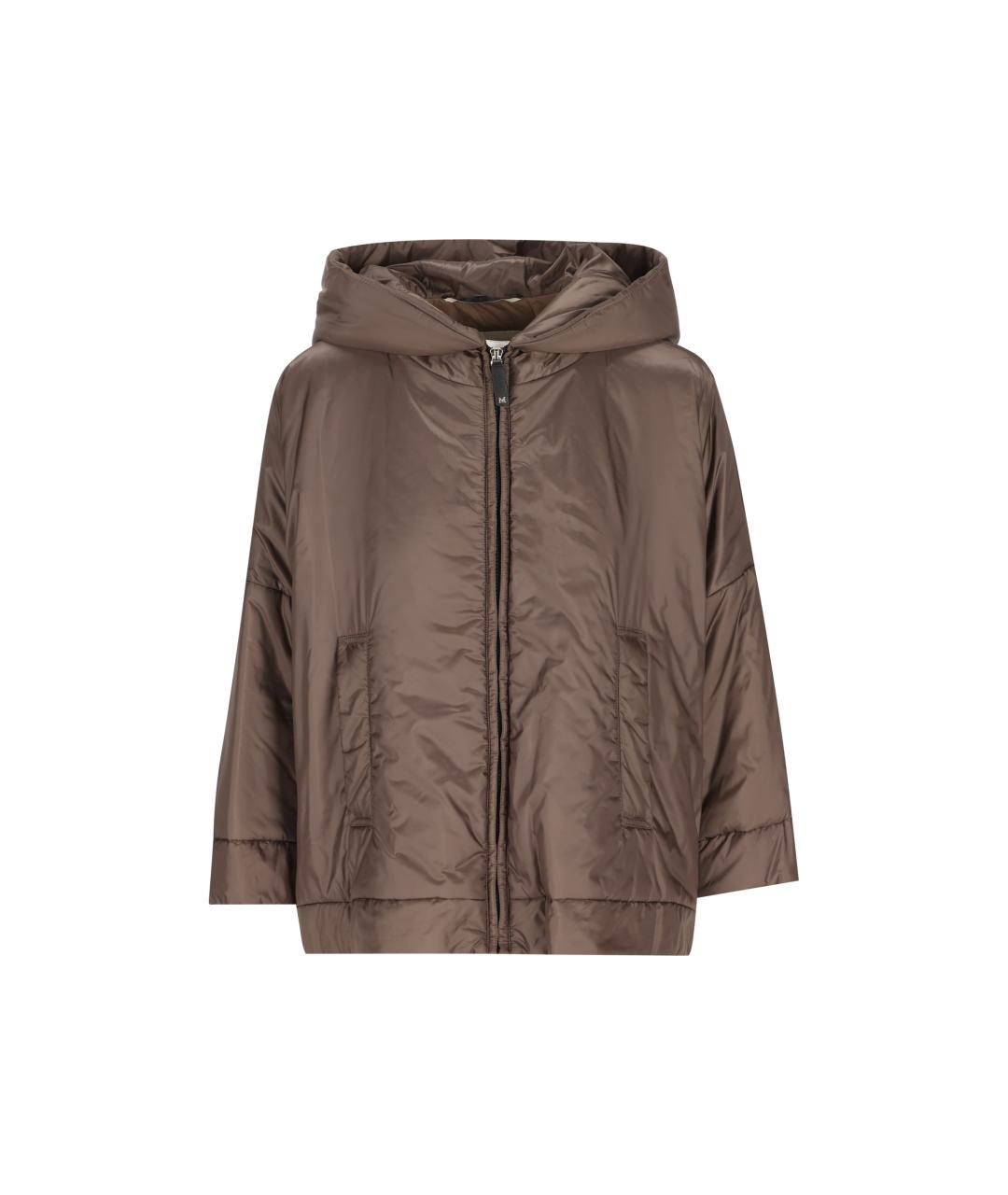 MAX MARA Коричневая полиэстеровая куртка, фото 1
