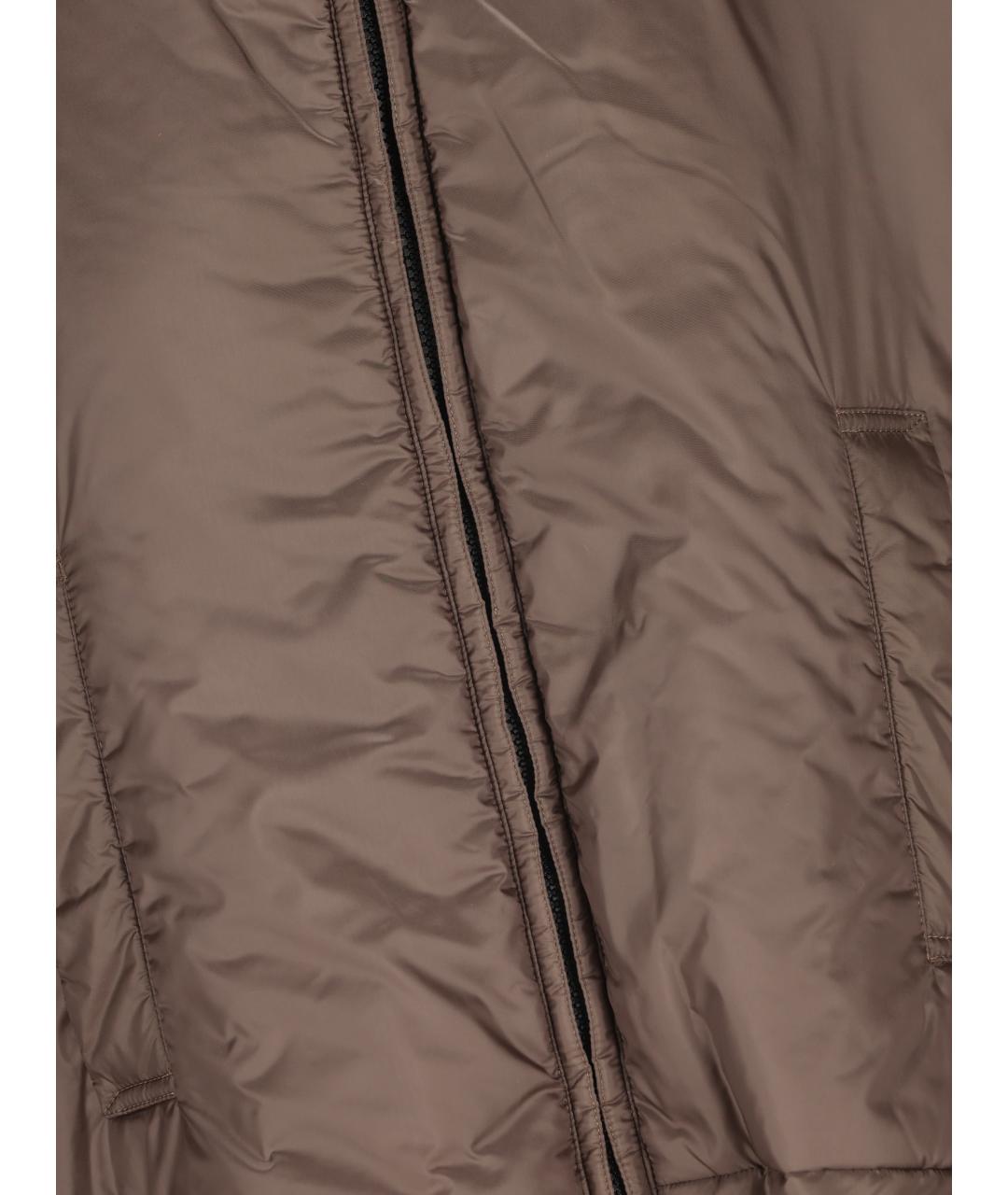 MAX MARA Коричневая полиэстеровая куртка, фото 3