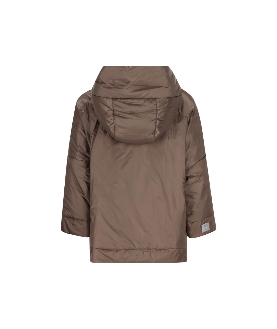 MAX MARA Коричневая полиэстеровая куртка, фото 2