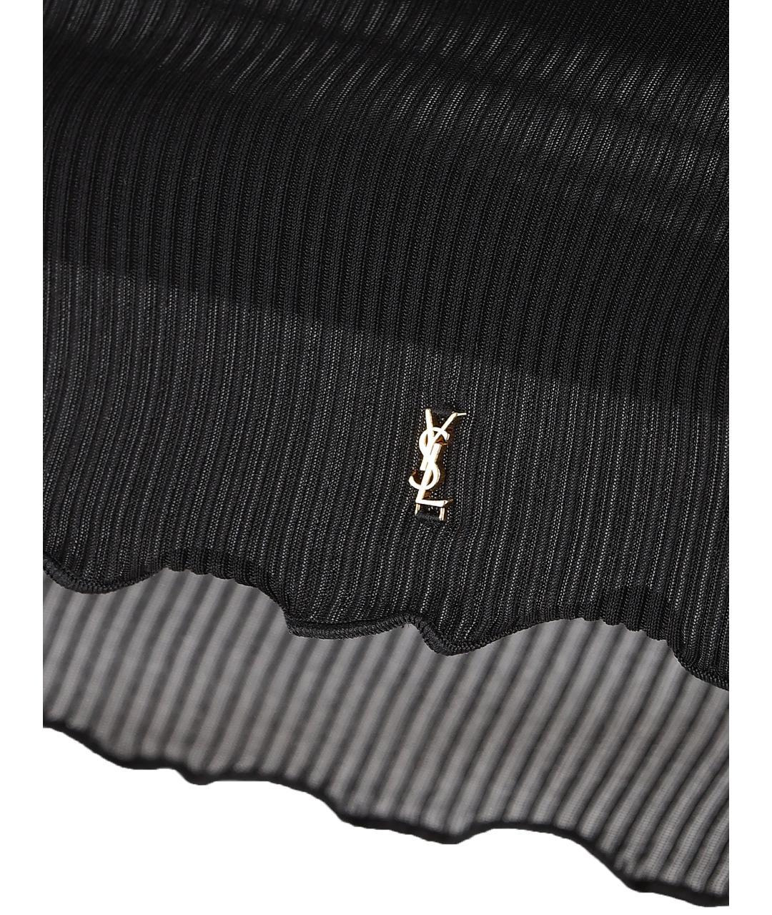 SAINT LAURENT Черный шелковый джемпер / свитер, фото 4
