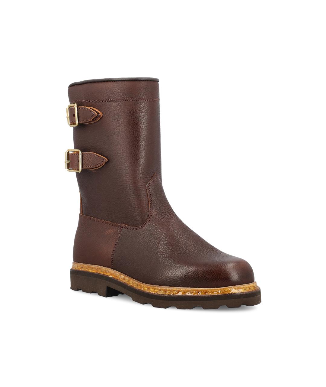 PARABOOT Коричневые кожаные высокие ботинки, фото 2