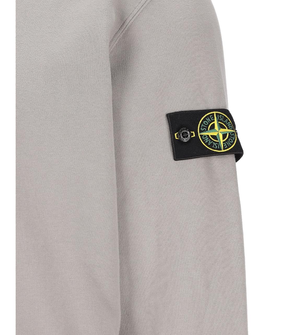 STONE ISLAND Серый хлопковый джемпер / свитер, фото 4