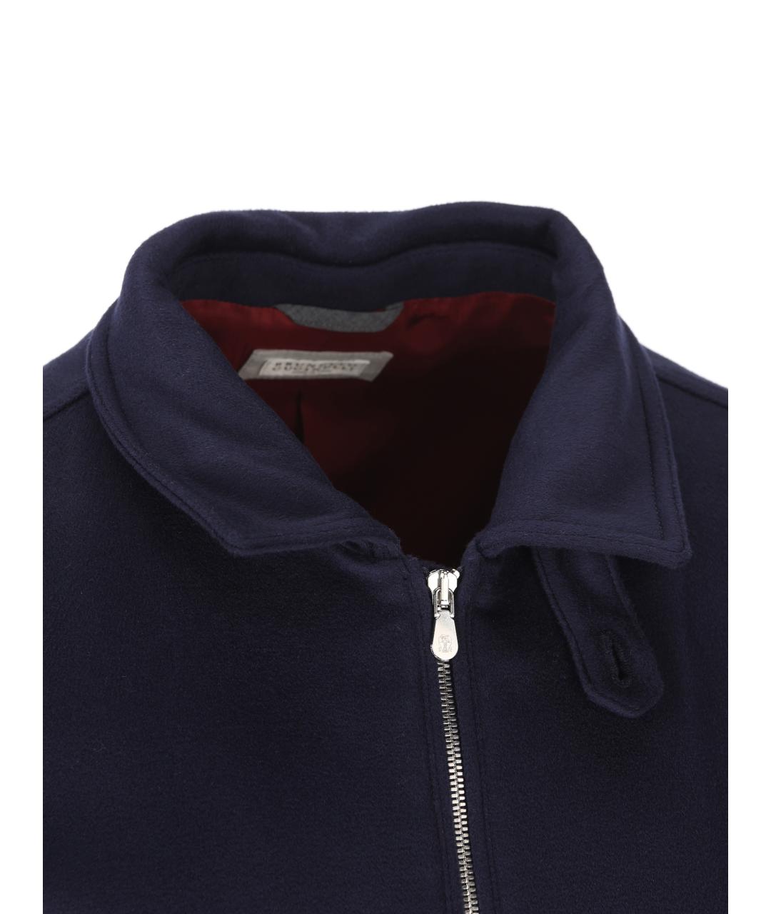 BRUNELLO CUCINELLI Синяя шерстяная куртка, фото 4