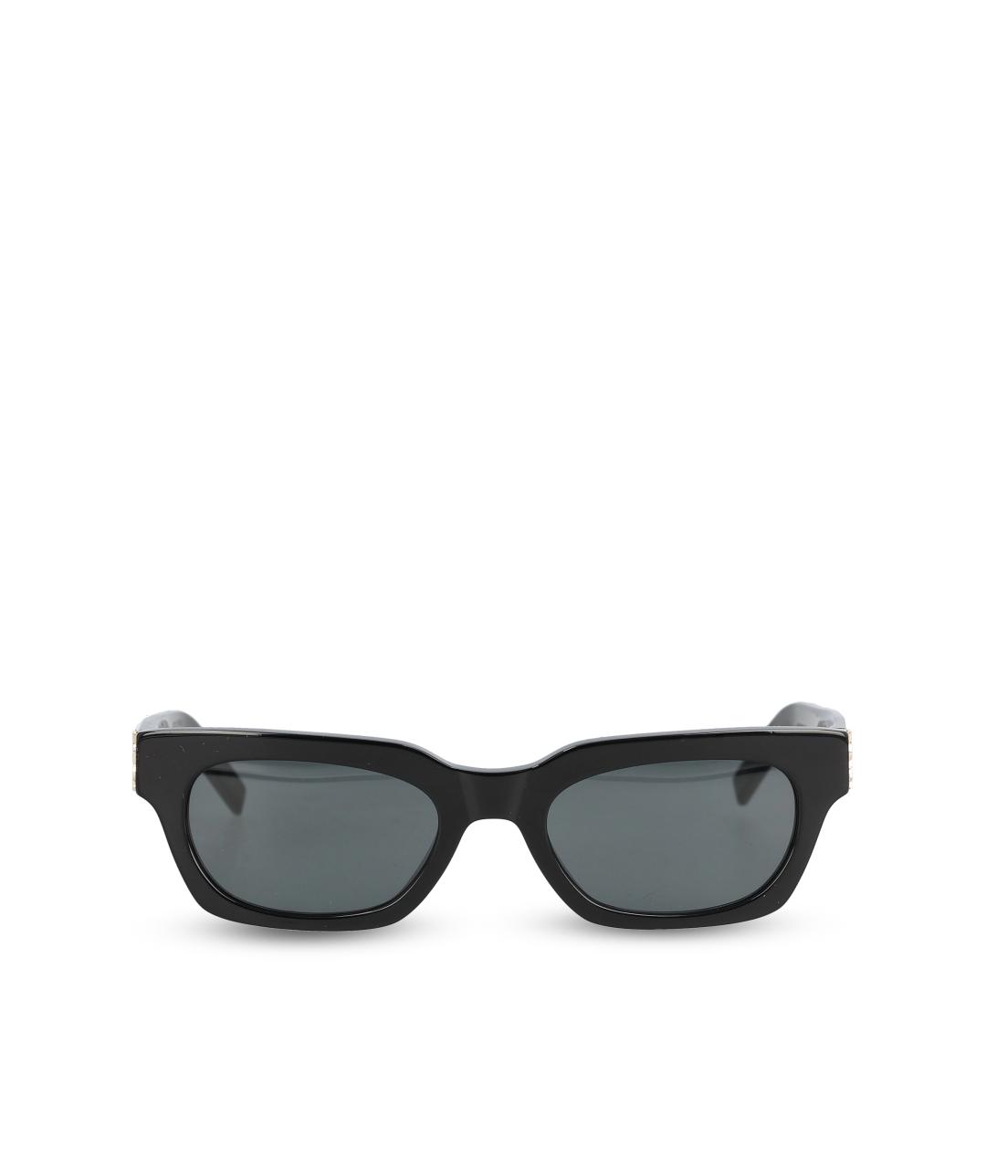 SAINT LAURENT Черные пластиковые солнцезащитные очки, фото 1