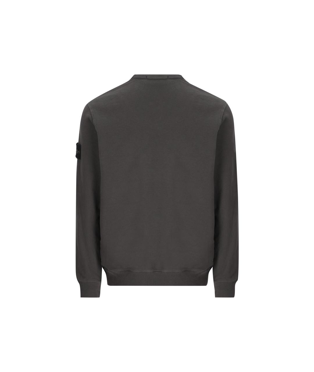 STONE ISLAND Серый хлопковый джемпер / свитер, фото 2