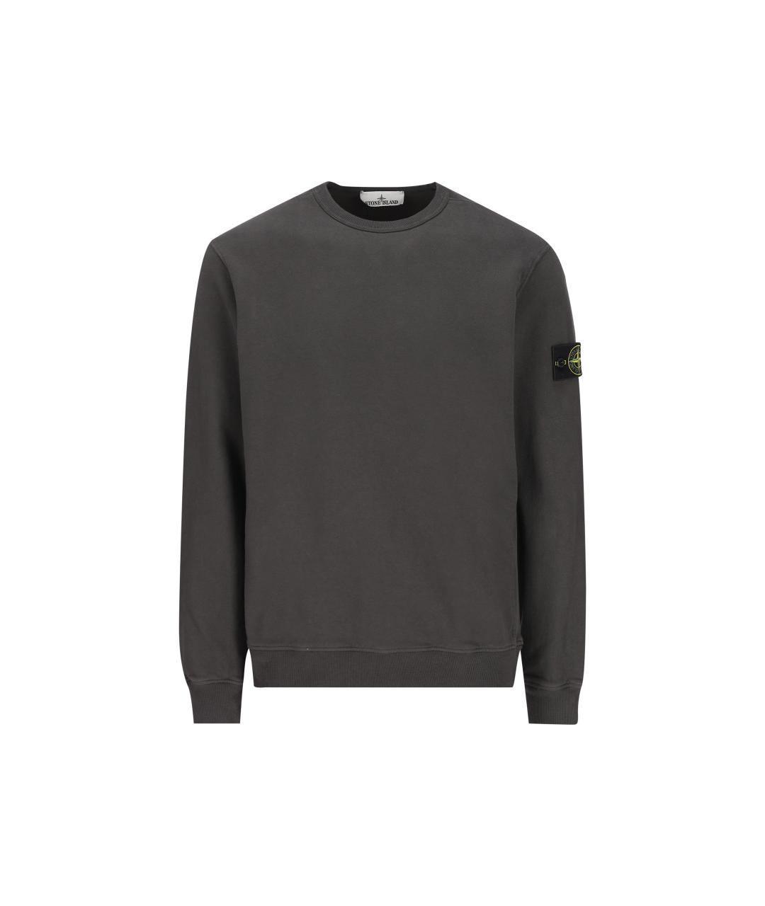STONE ISLAND Серый хлопковый джемпер / свитер, фото 1