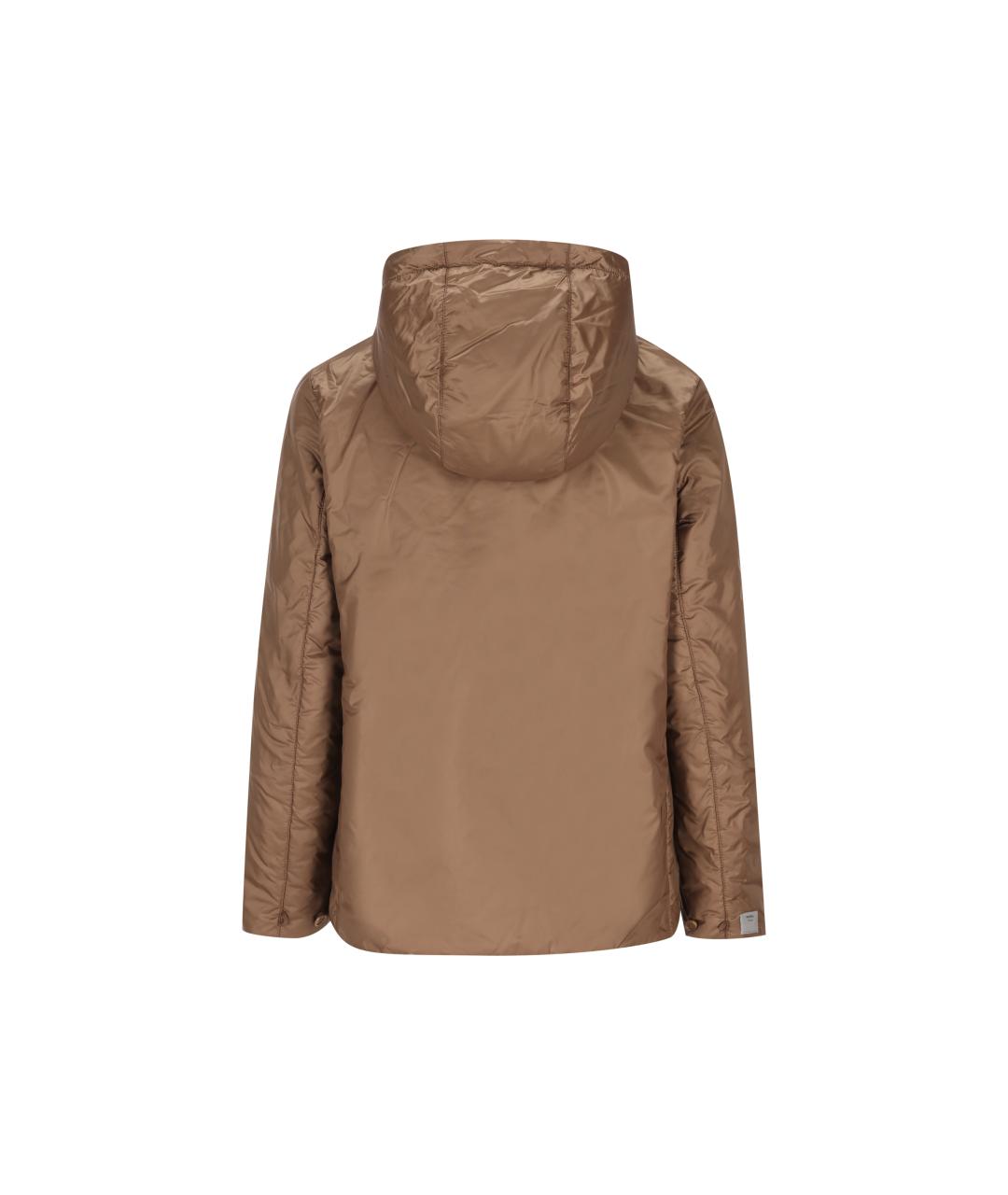 MAX MARA Коричневая полиэстеровая куртка, фото 2