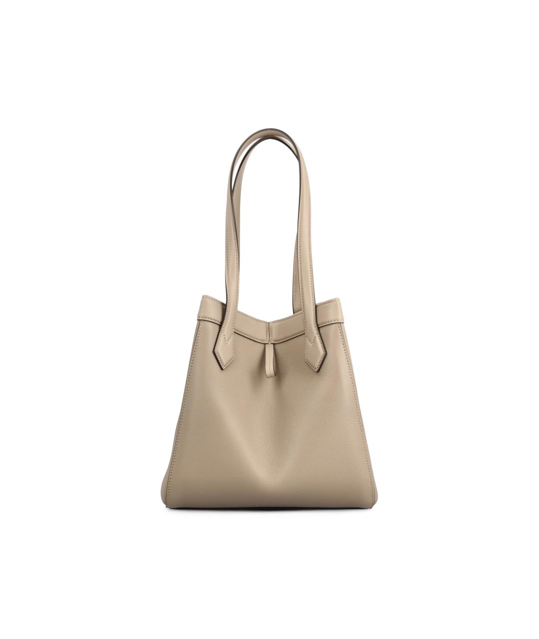 FENDI Бежевая кожаная сумка тоут, фото 2