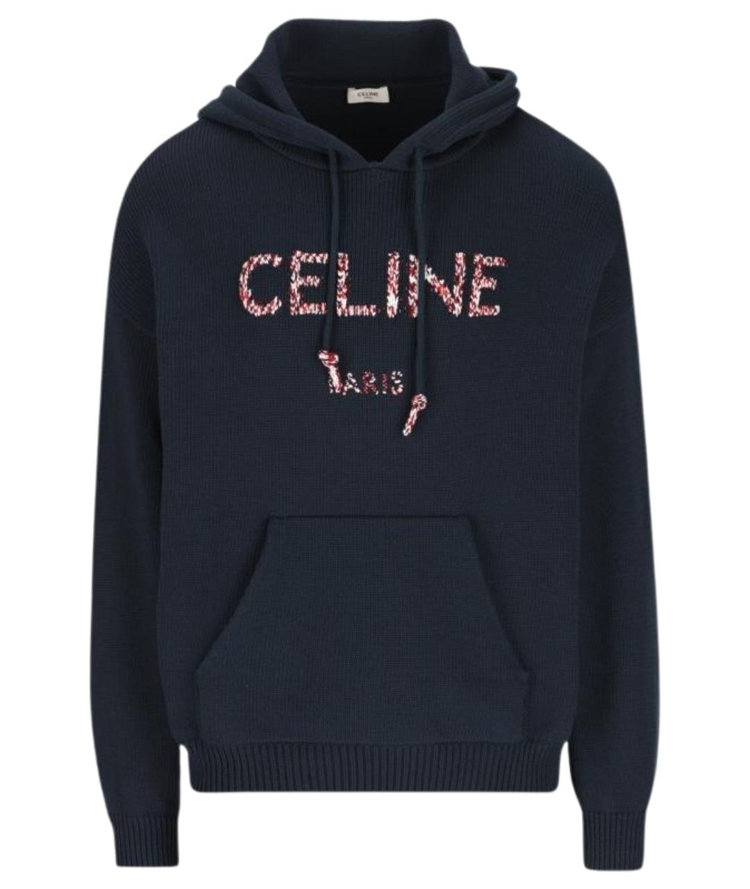 CELINE Темно-синий хлопковый джемпер / свитер, фото 1