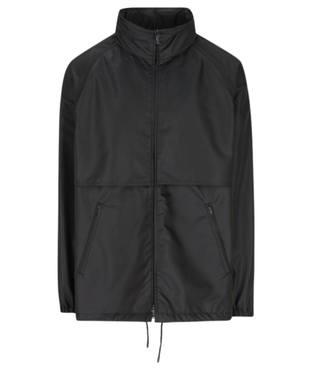 SAINT LAURENT Темно-синяя полиэстеровая куртка, фото 1