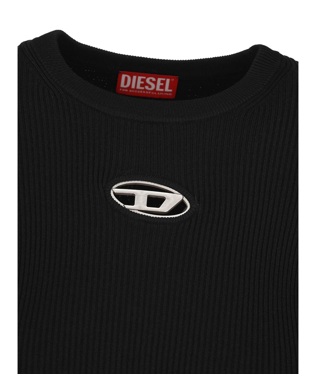 DIESEL Черный вискозный джемпер / свитер, фото 3