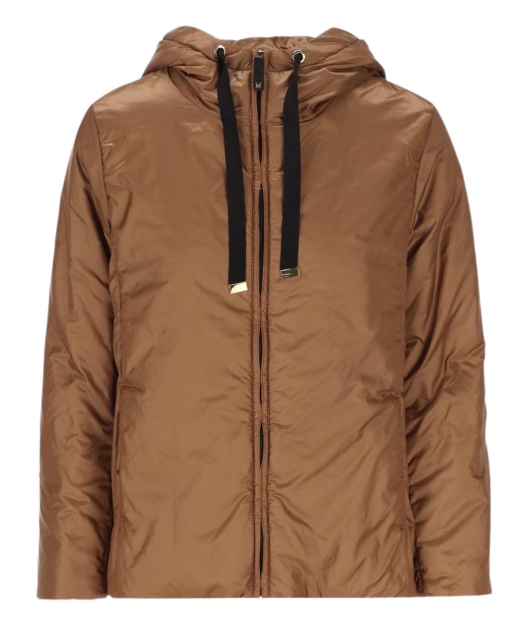 MAX MARA Коричневая полиэстеровая куртка, фото 1