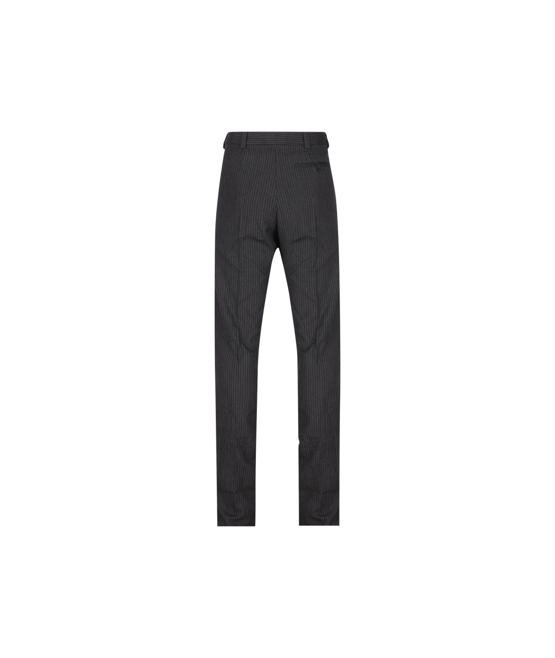 SAINT LAURENT Антрацитовые шерстяные классические брюки, фото 2