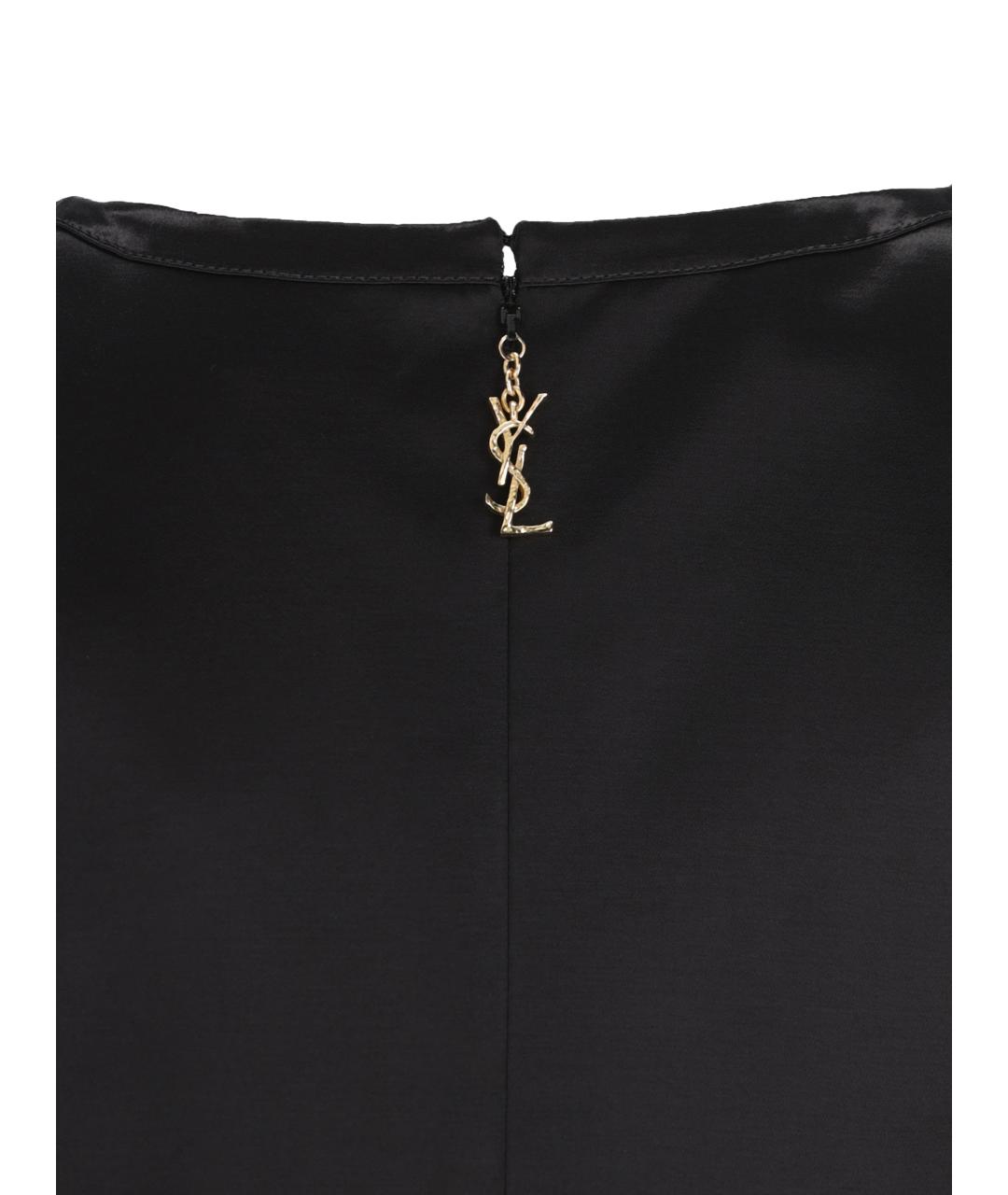 SAINT LAURENT Черная вискозная блузы, фото 4
