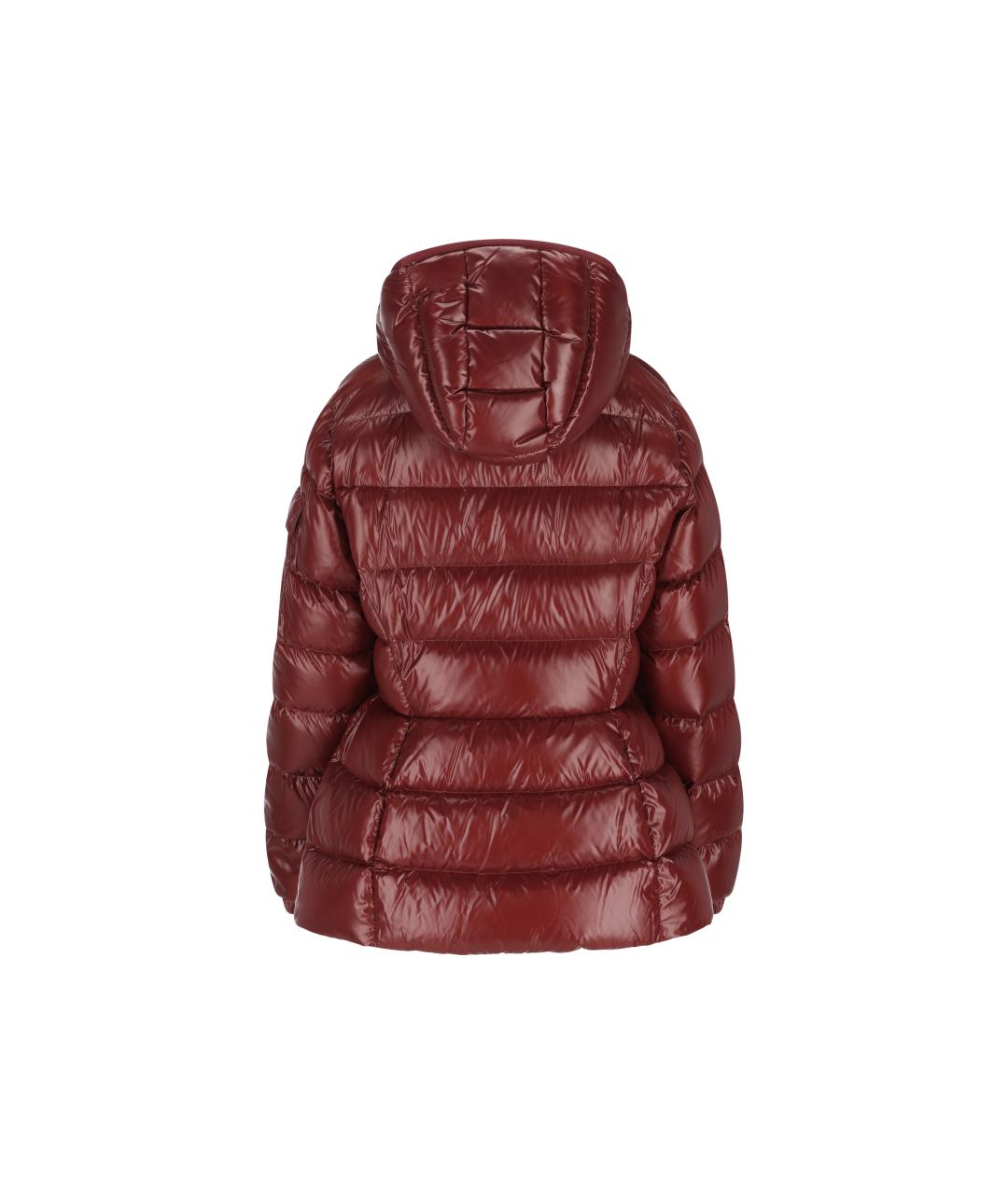 MONCLER Красный полиамидовый пуховик, фото 2