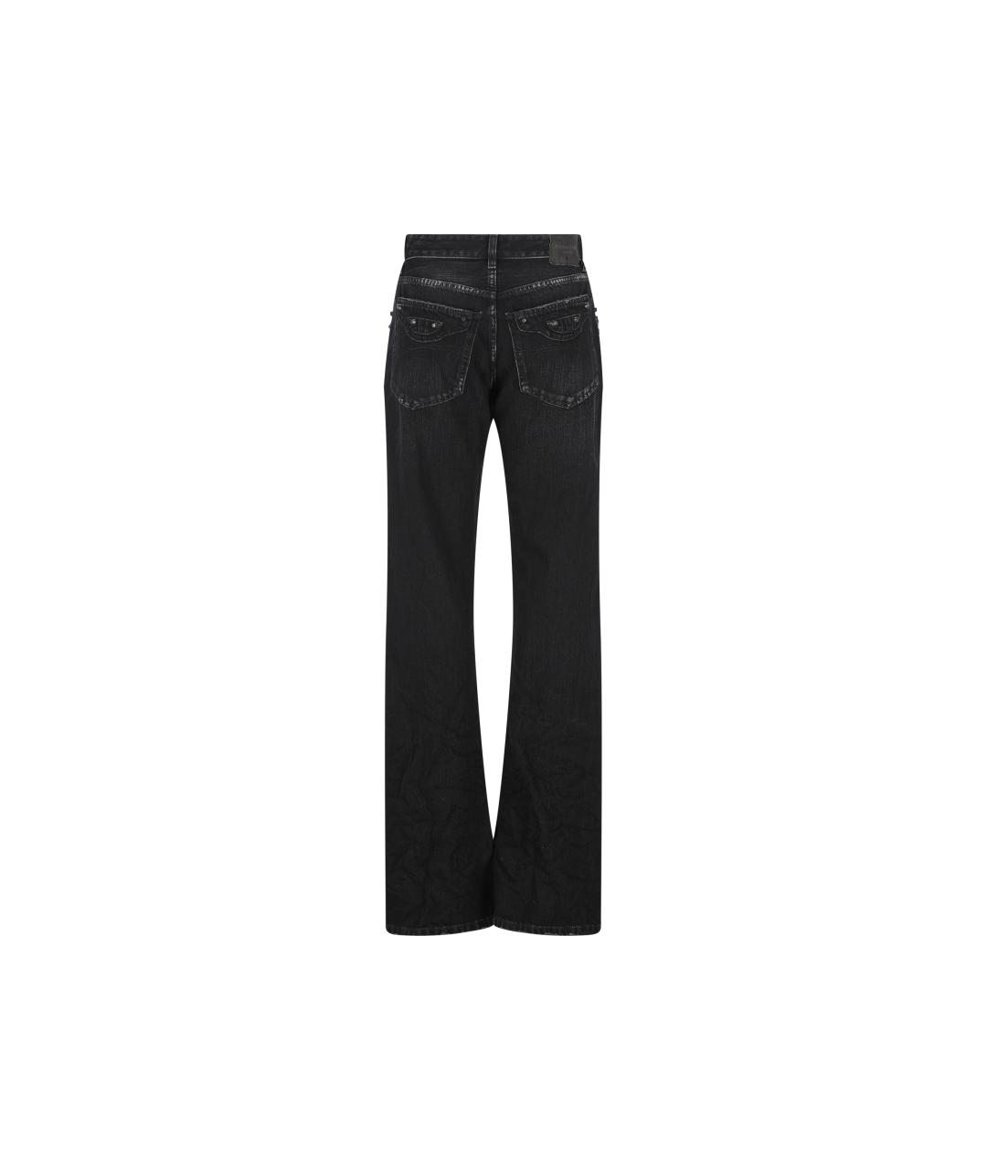 BALENCIAGA Черные хлопковые прямые джинсы, фото 2