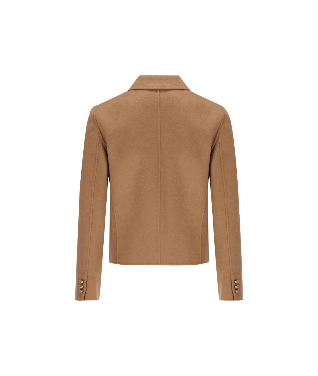 MAX MARA STUDIO Коричневое шерстяное пальто, фото 2