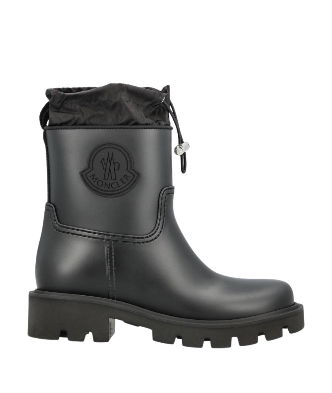 MONCLER Черные резиновые сапоги, фото 1