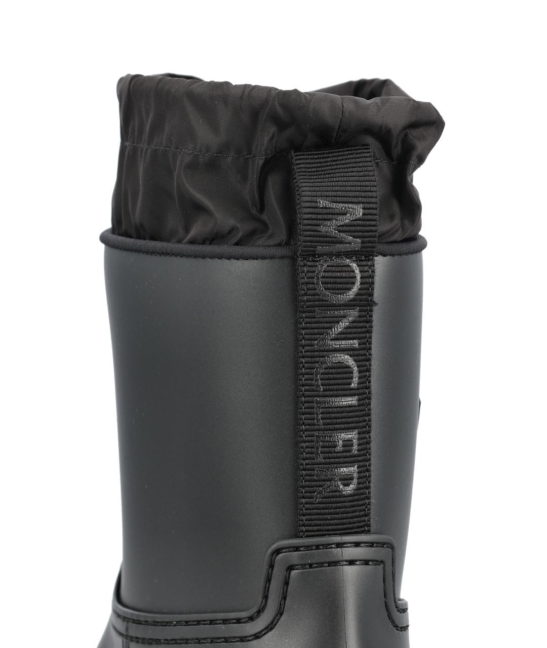 MONCLER Черные резиновые сапоги, фото 4