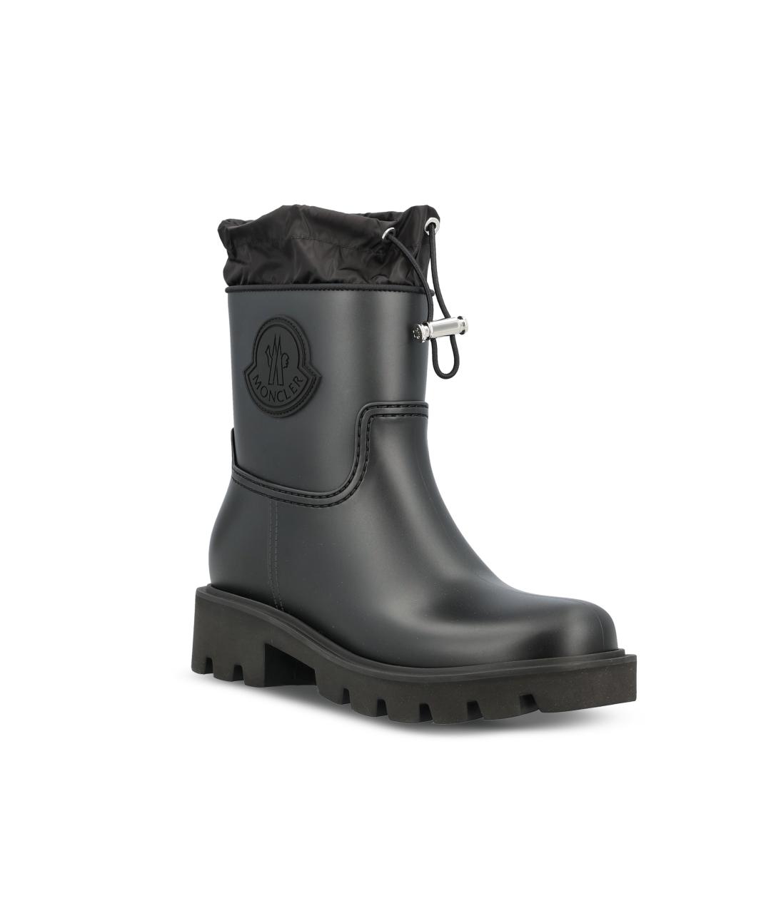 MONCLER Черные резиновые сапоги, фото 2