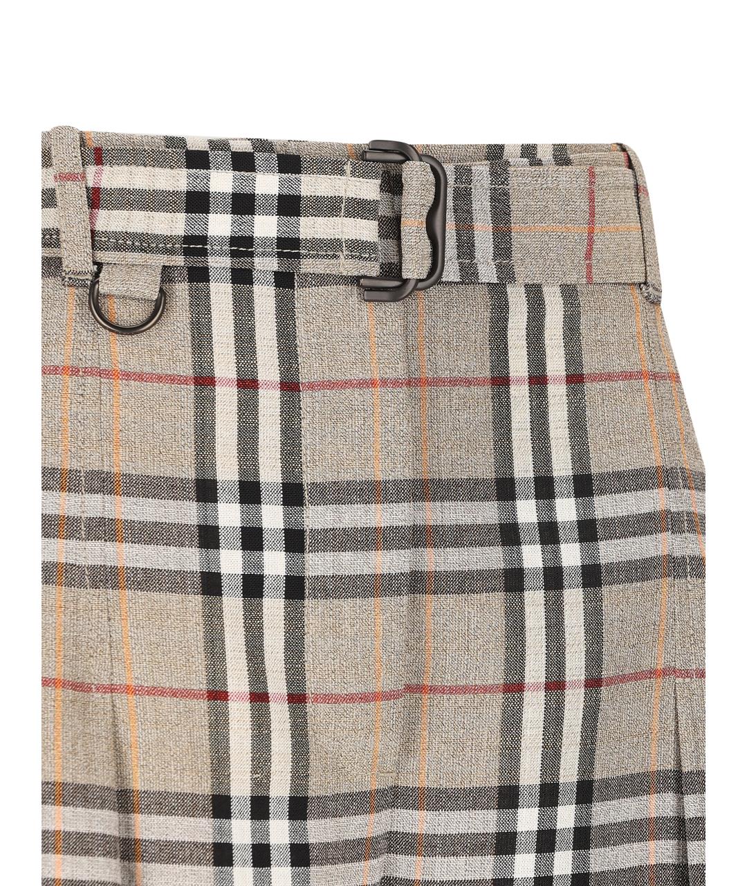 BURBERRY Бежевые вискозные брюки широкие, фото 3