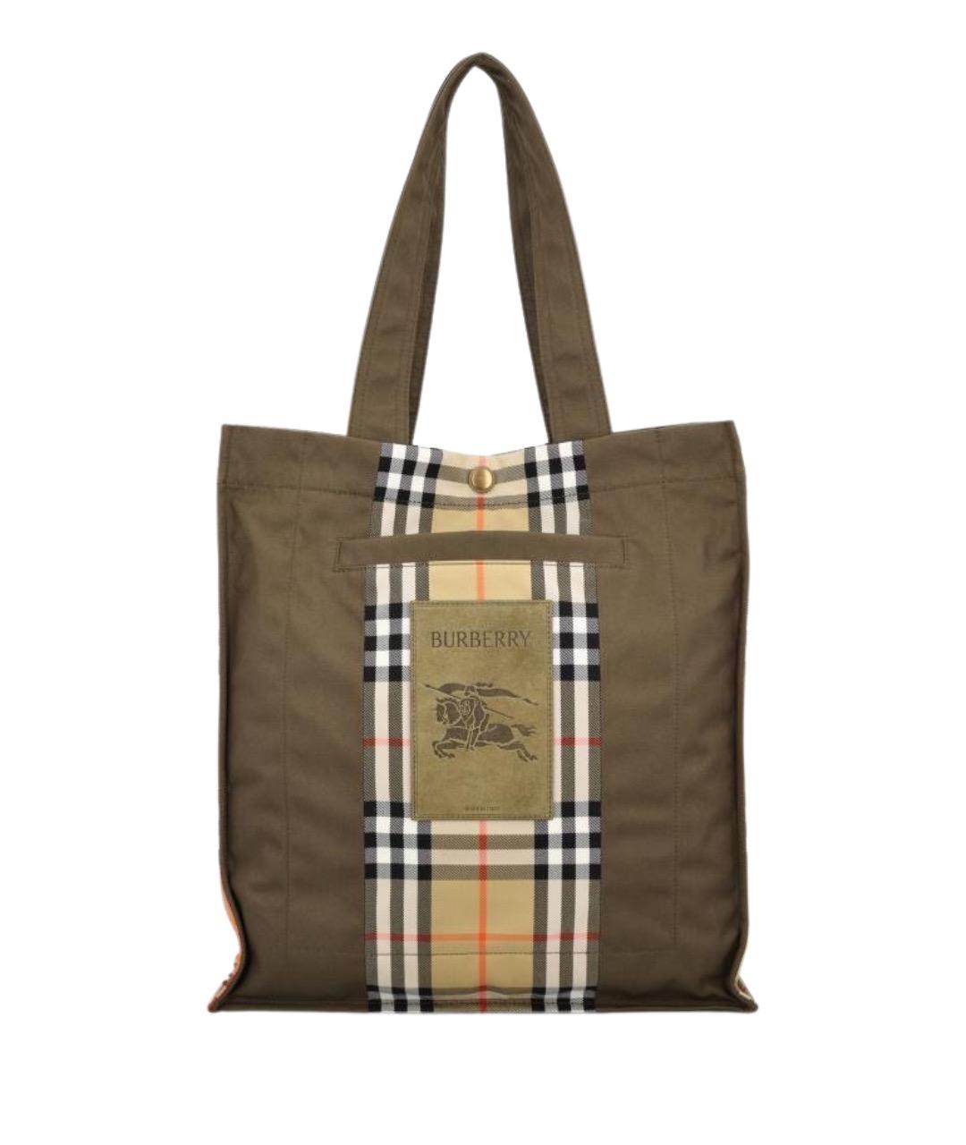 BURBERRY Мульти тканевая сумка тоут, фото 1