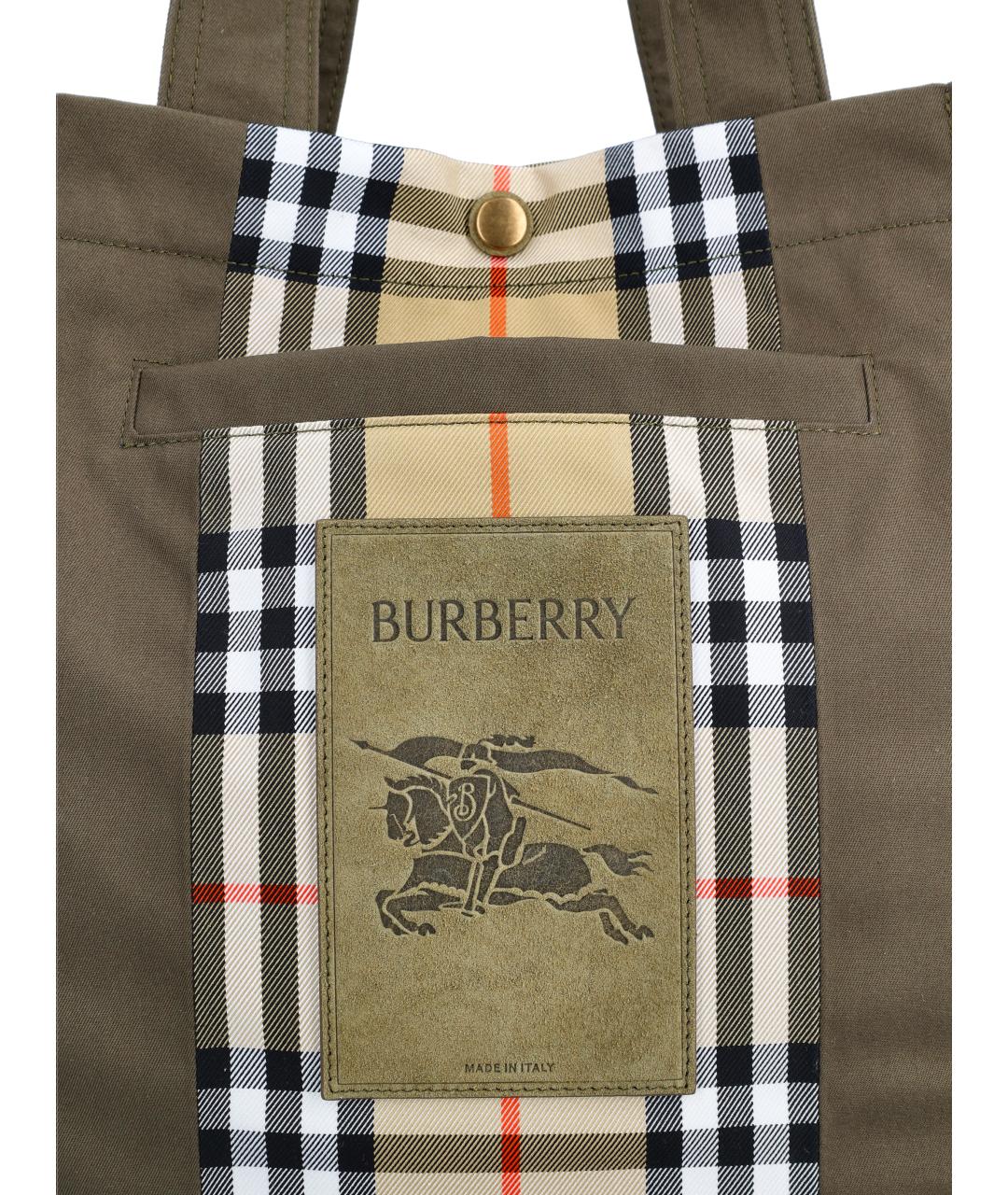 BURBERRY Мульти тканевая сумка тоут, фото 4