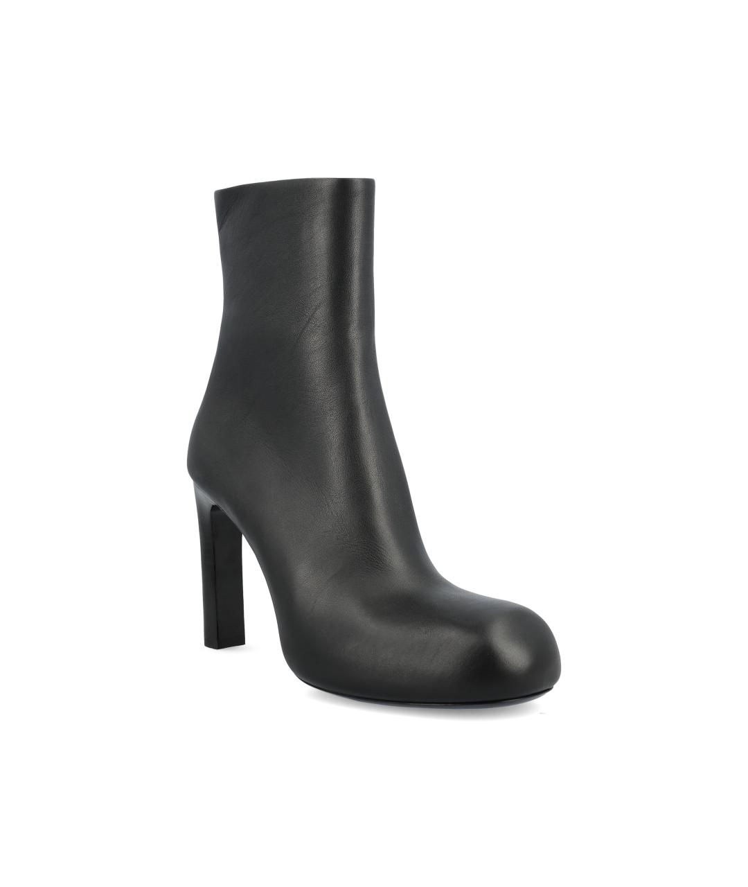 BALENCIAGA Черные кожаные ботильоны, фото 2