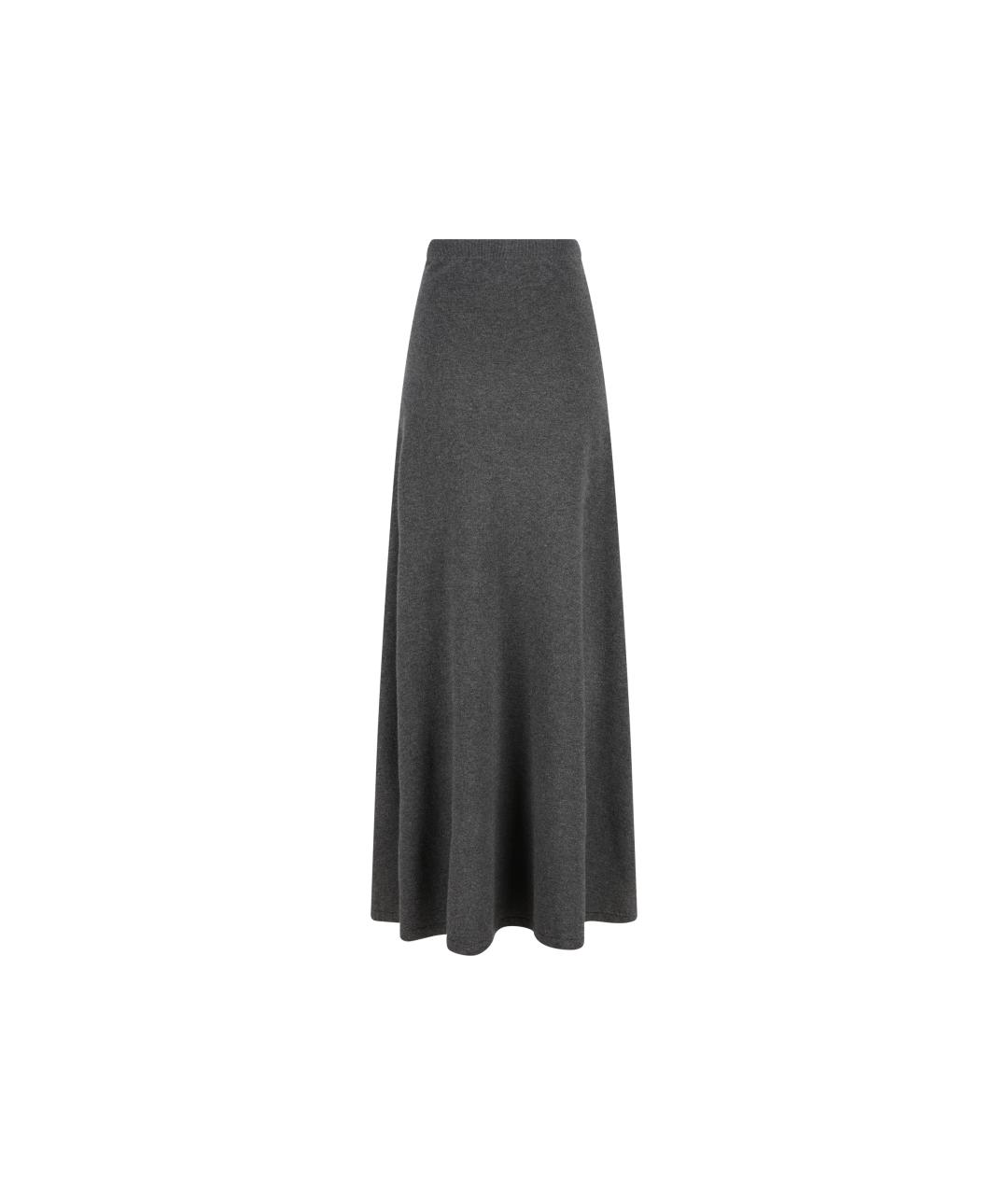 BALENCIAGA Серая шерстяная юбка макси, фото 2