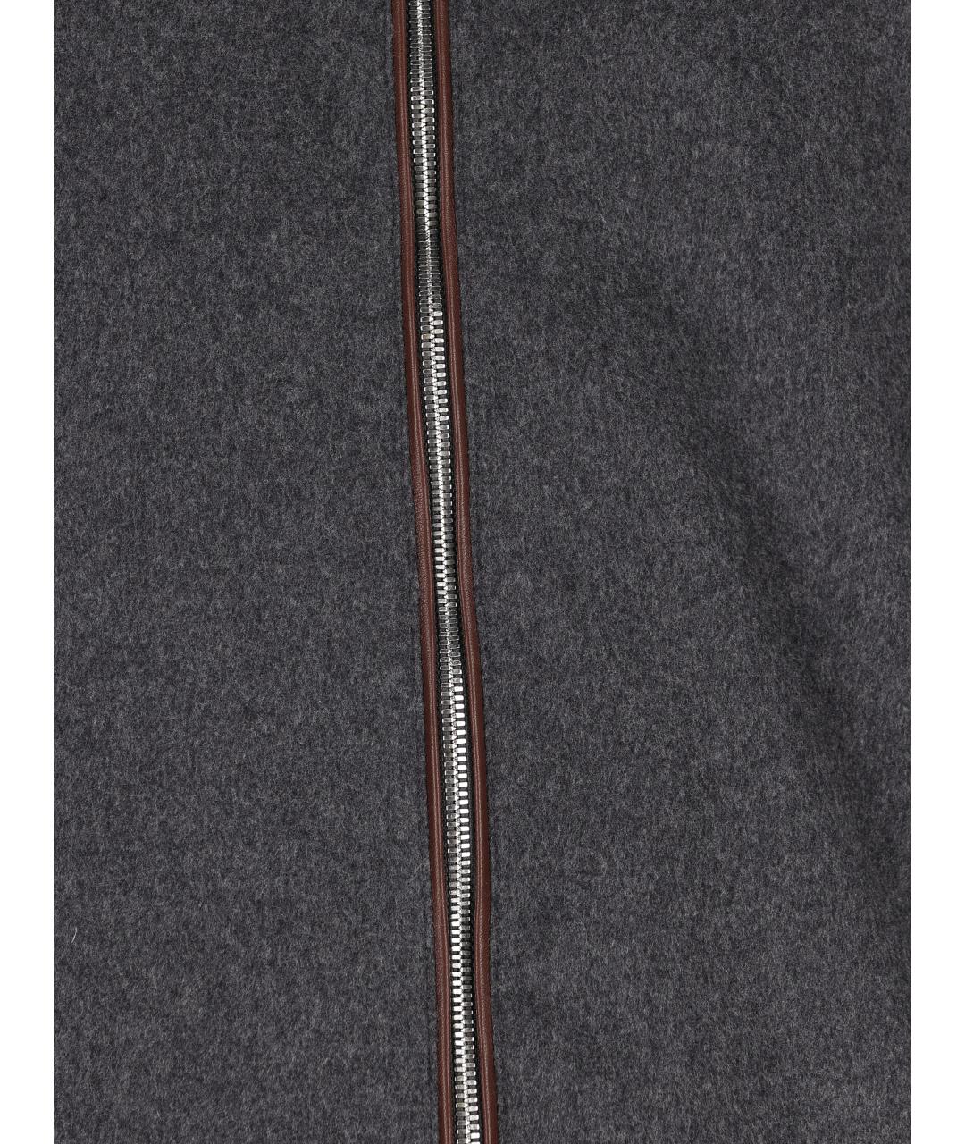 BRUNELLO CUCINELLI Серая шерстяная куртка, фото 4
