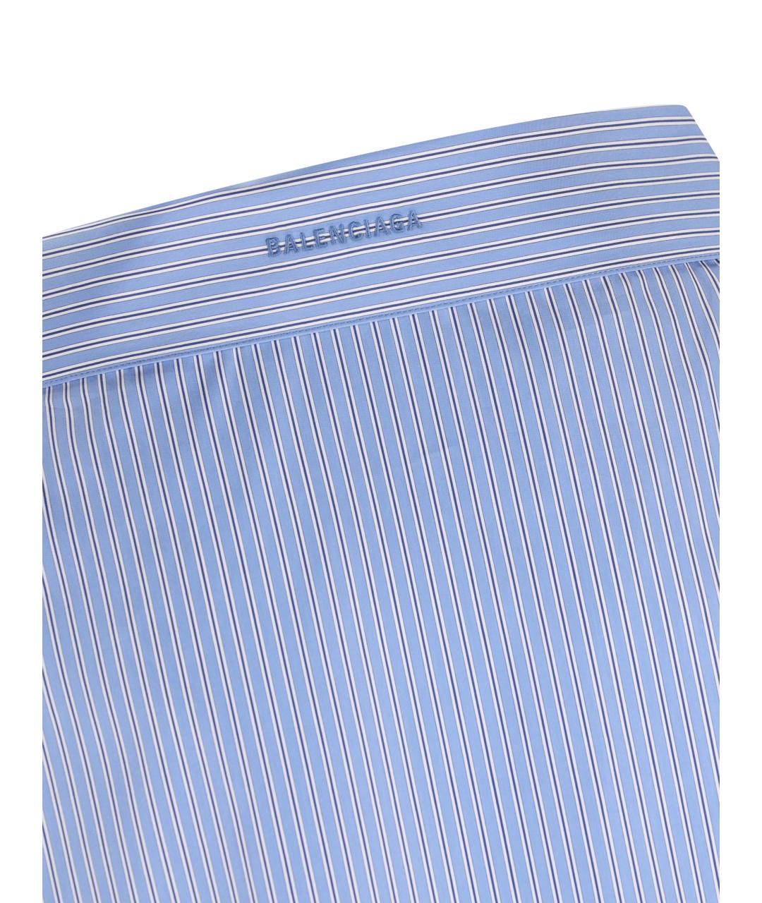 BALENCIAGA Голубая хлопковая рубашка, фото 3