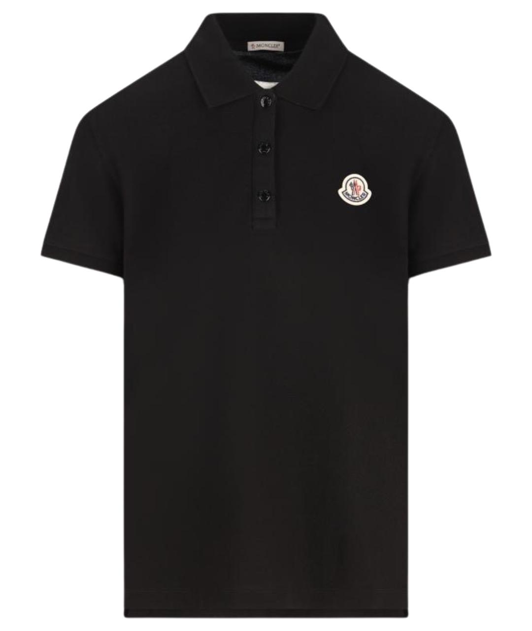 MONCLER Черная хлопковая футболка, фото 1
