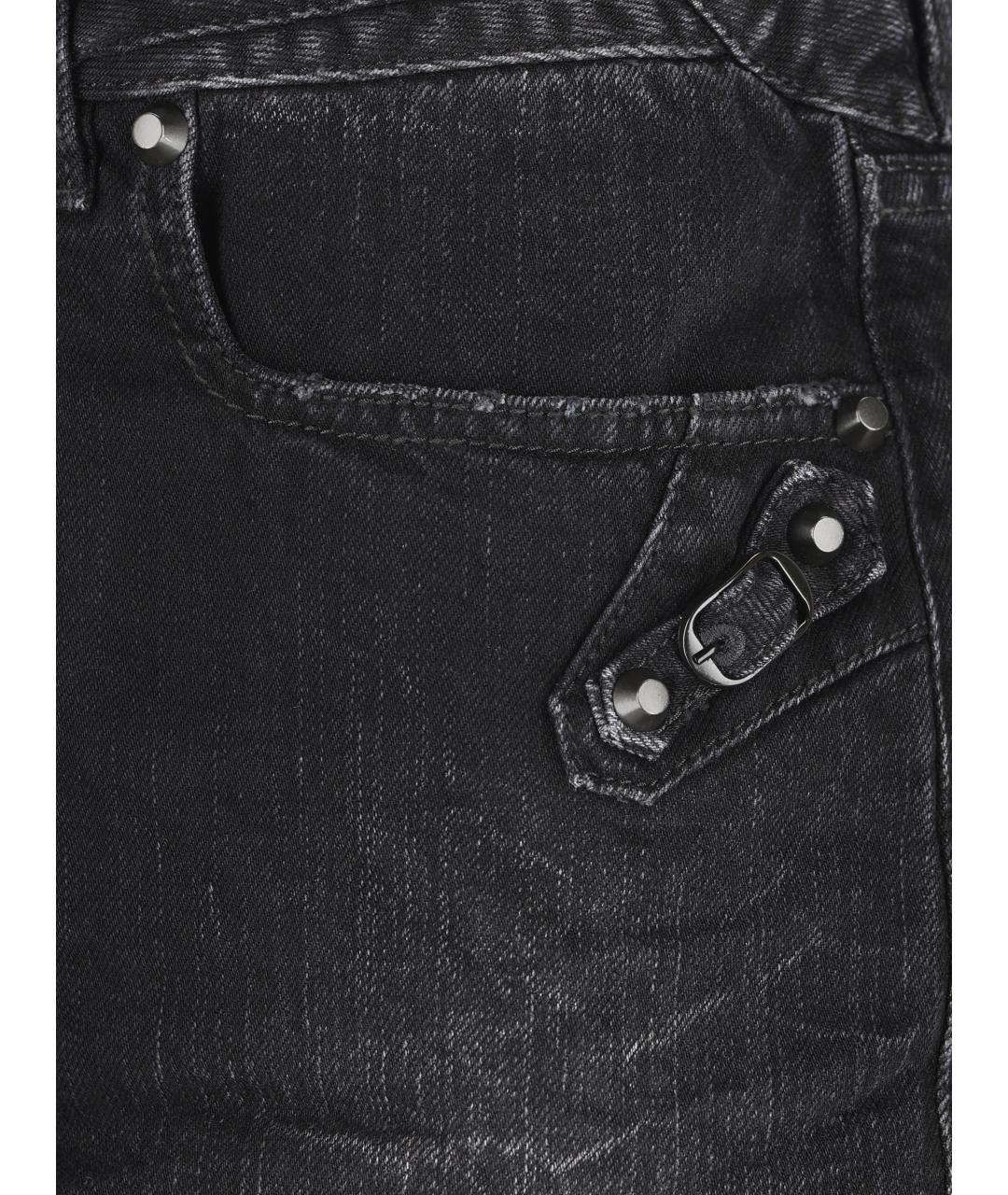 BALENCIAGA Черная хлопковая юбка мини, фото 3