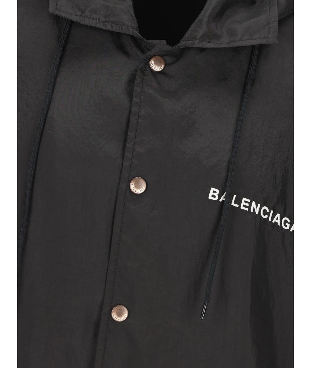 BALENCIAGA Черная полиэстеровая куртка, фото 3