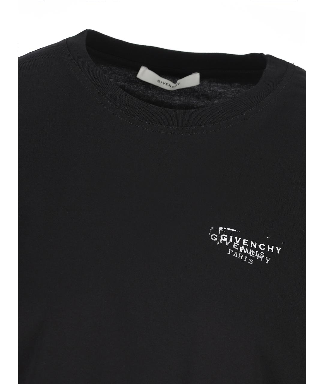 GIVENCHY Черная хлопковая футболка, фото 3